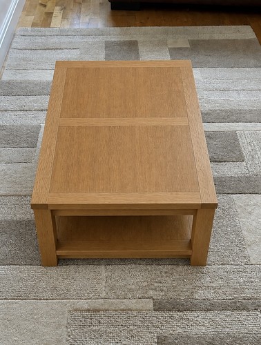Solid oak coffee table - coffee,