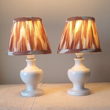 Pair Vintage Mid Century White