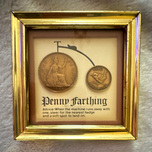 Vintage framed penny farthing - vintage,
