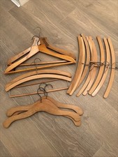 Job Lot Of Vintage Wooden Coat Hangers