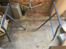 Trestle Legs for Table or Desk - IKEA Lerberg - dark grey metal