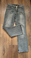 Petroleum Jeans button fly Stonewash Blue Denim Trousers Sz W32" L32"