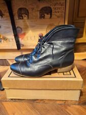 Shoe Embassy Black Leather Boots UK  6 EU 39 Flexible Styling Lace Up