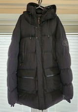 ZAVETTI CANADA  Black Parka Coat size L Mens Full Zip Hooded Long... Jacket