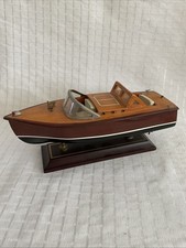 Vintage Wooden Model Speedboat