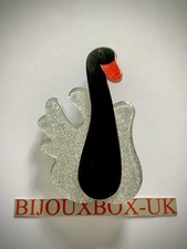 Lea stein swan brooch best - stein,