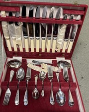 Vintage Prestons Ltd Old English 38 Piece Cutlery Set 