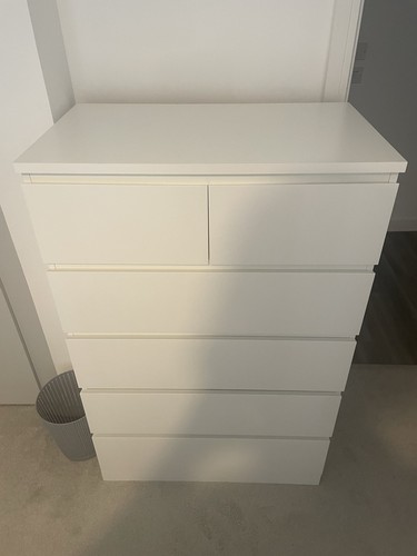 Ikea malm white drawer chest - white,