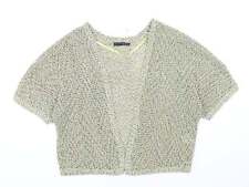 Atmosphere Womens Yellow V-Neck Cotton Blend Shrug Size M