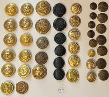Joblot (44) Mixed Naval / Navy Buttons including German Overhoff, Coastguard Etc
