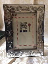 Charles Rennie Mackintosh Pewter Photo Frame 20x15cms BOXED VGC