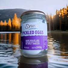 Driver's  Pickled Egg Hard Boiled  Shelled Eggs Pickled In Spicy Vinegar 340g