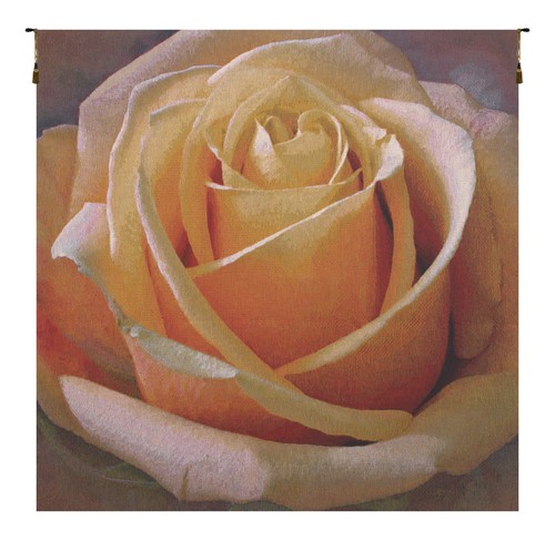 Yellow rose square - yellow, belgian