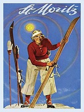 St. Moritz fridge magnet