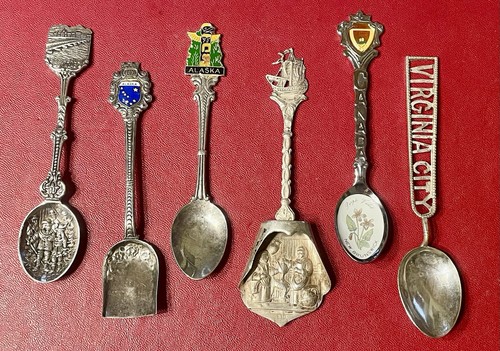 Souvenir spoons lot from - spoons, 6