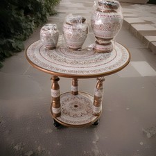 Hand Painted Wood Art Round