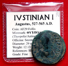 AE29 Follis Justinian