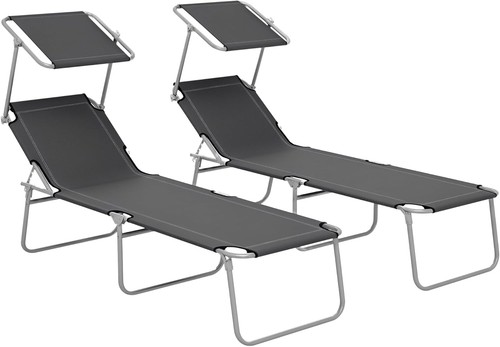 Set foldable sun loungers - 2,
