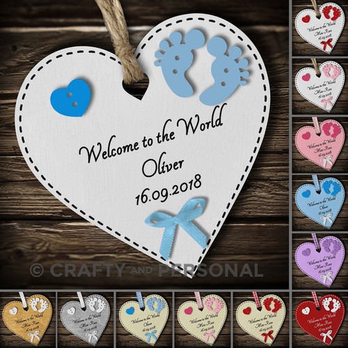 Personalised new baby girl boy - new,