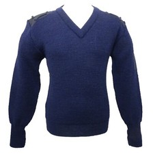 Nato Jumper V Neck Pullover Navy Blue 100% Acrylic AMKJ01A