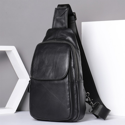 Men leather crossbody sling - men's,