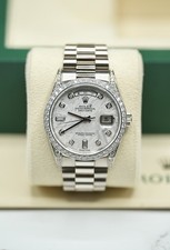 18ctWhite Gold Rolex Day-Date 36 18389 Meteorite Diamond Dial, Bezel & Shoulders
