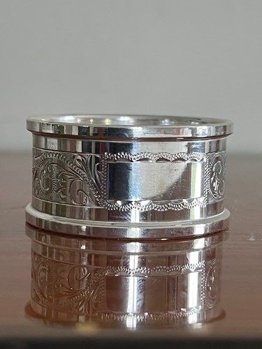 Antique silver napkin ring - napkin,