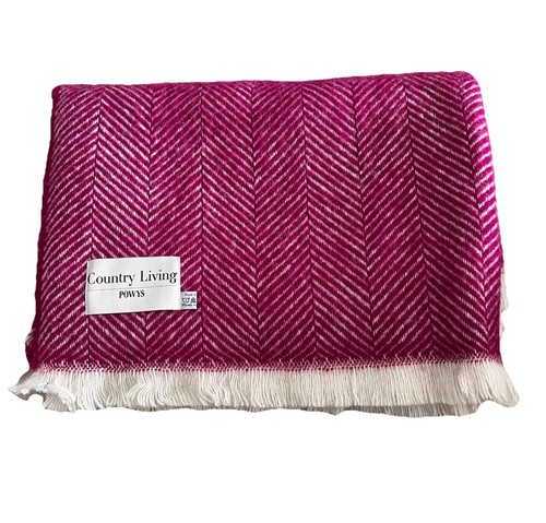 Pure new wool blanket throw - new,