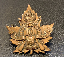 Canadian Collar Badge WW1 171st  Quebec Rifles  CEF  Genuine Antique RARE