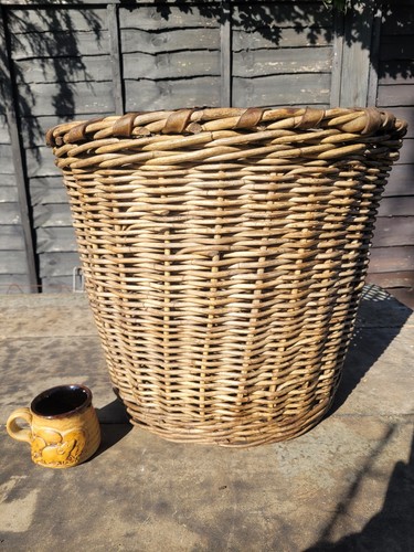 Vintage wicker log basket - wicker,