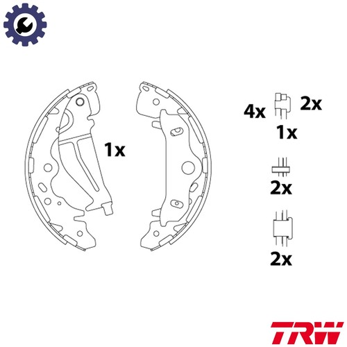 Brake shoe set - brake, kia