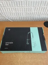 FORIOUS Black Kitchen Tap, Spring Kitchen Sink Mixer Taps, Commercial Faucet 