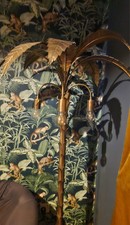 Gold Palm Tree Floor Lamp 180cm Tall  Hollywood Regency Art Deco Style Statement