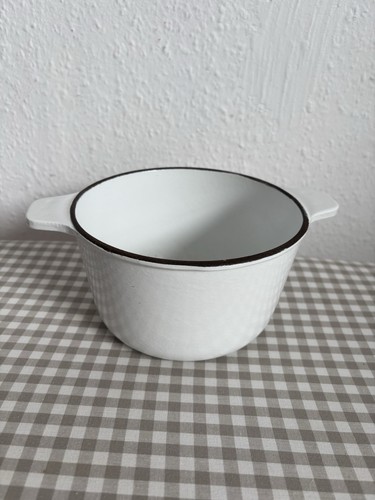 Vintage cast iron enamel white - vintage,