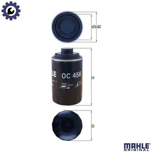 Oil filter 456 for bora - oc,