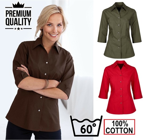 Womens cotton shirt sleeve - cotton, 3/4
