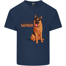 A German Shepherd Dog Illustration Mens Cotton T-Shirt Tee Top