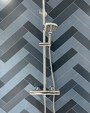 Multi Blue Chevron Tile 1000mm