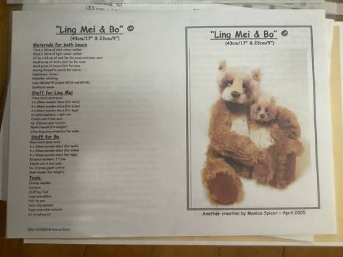 One teddy bear - one, pattern
