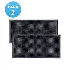 2x Black Rubber Bar Service