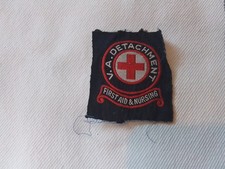 Sew On Patch Badge For Voluntary Aid Department First Aid And Nursing