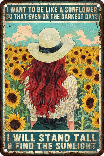 Sunflower girl sign - sunflower, home