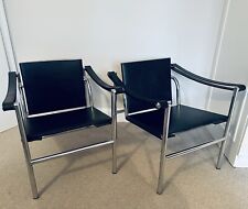 LC1 Armchairsby Le Corbusier for Cassina Armchair Black And Chrome