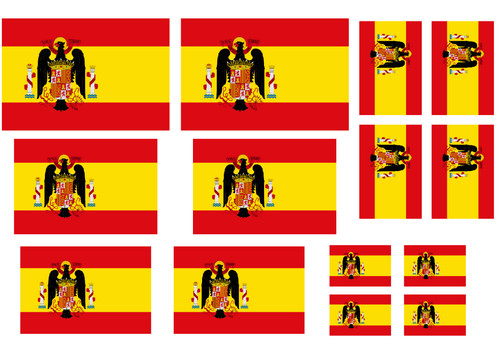 Scale ww2 spanish flags - 1/35,