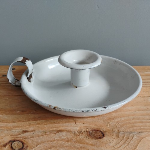 Vintage white tin - white, enamel
