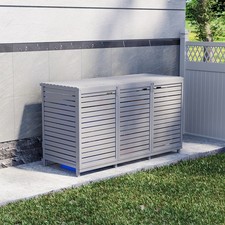 Double Triple Wooden Wheelie Bin Storage Store Cover Garden Rubbish Dustbin Shed