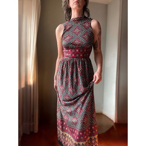 Vintage 60s maxi dress mock - 60s,