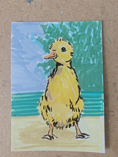 Aceo original watercolour - aceo,