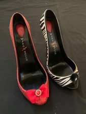 2 x WINE LOVER SHOES : wine bottle holder or home decor : animal print / sparkly