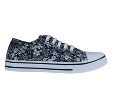 Ladies Flat Canvas Lace Up